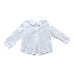 Fina Ejerique (Spain) White woven 100% Cotton fabric 18months blouse